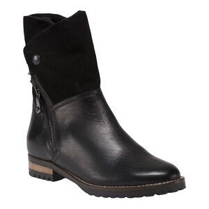 Trendy Italian Leather and Suede Blend Boot